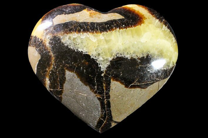 Polished Septarian Heart - Madagascar #156678